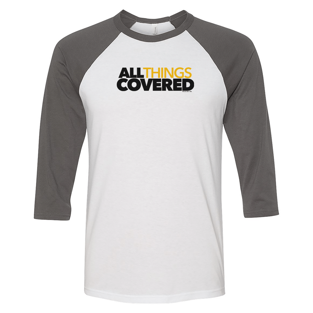 All Things Covered Podcast Logo 3/4 Sleeve Baseball T - Shirt - Paramount Shop