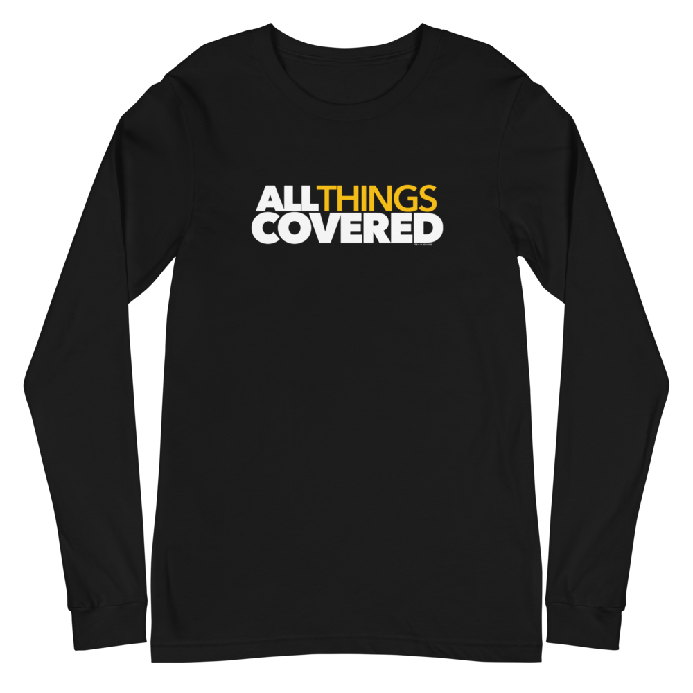 All Things Covered Podcast White Logo Adult Long Sleeve T - Shirt - Paramount Shop