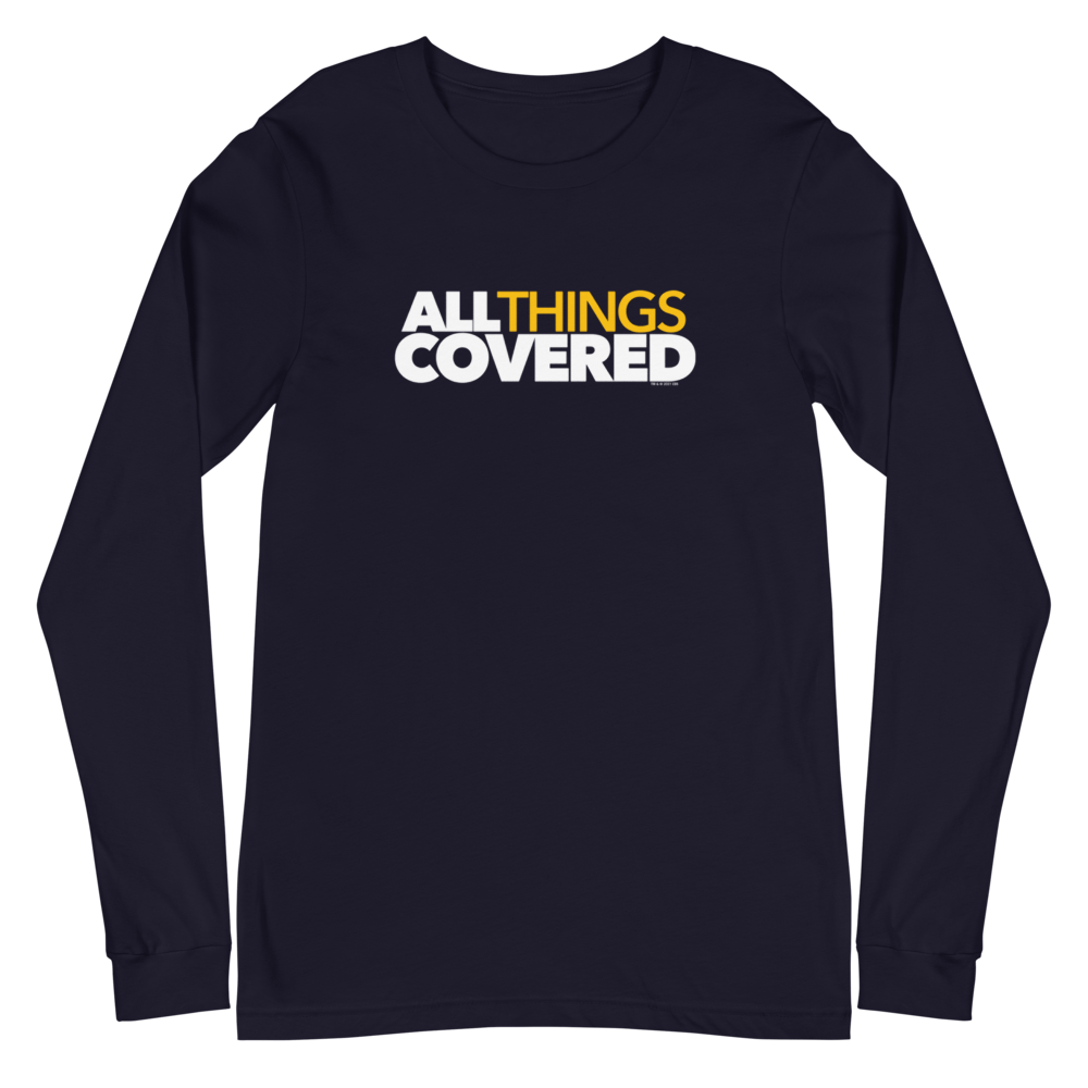 All Things Covered Podcast White Logo Adult Long Sleeve T - Shirt - Paramount Shop