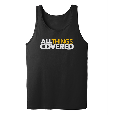 All Things Covered Podcast White Logo Adult Tank Top - Paramount Shop