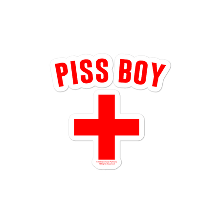 As Seen On Comedy Central Piss Boy Die Cut Sticker - Paramount Shop