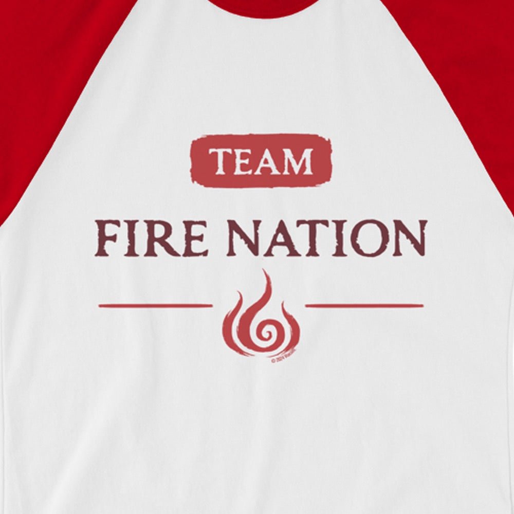 Avatar: The Last Airbender Team Fire Nation Unisex Raglan Shirt - Paramount Shop