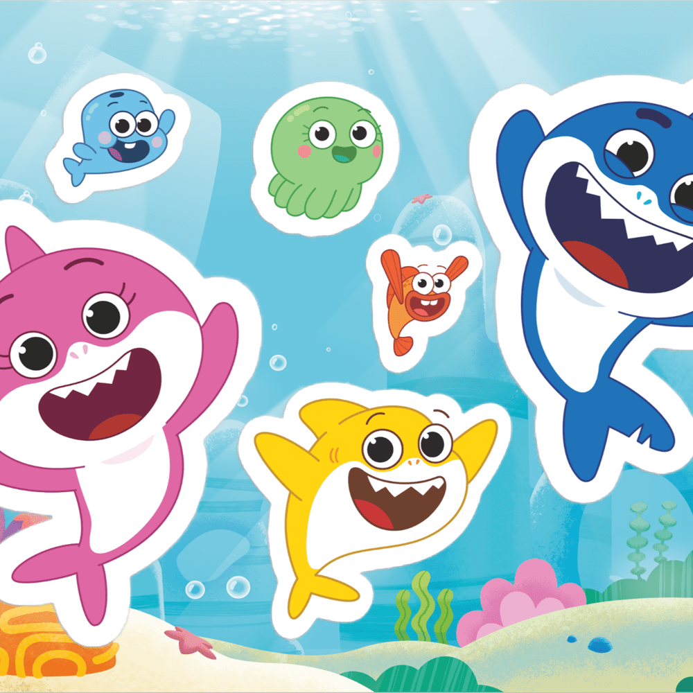 Baby Shark's Big Show Kiss Cut Sticker Sheet - Paramount Shop