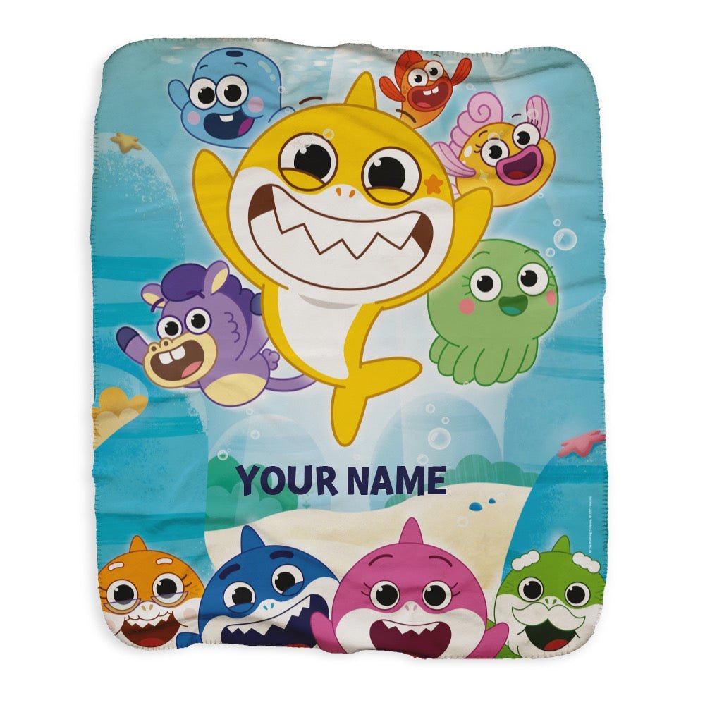 Baby SharkBig Show Mundo submarino Personalizado Manta Sherpa