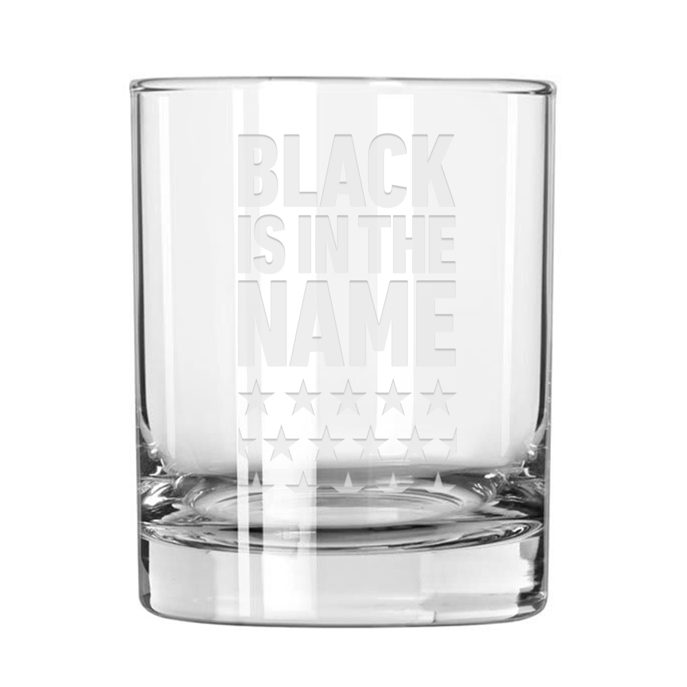 BET Black Is In The Name Laser Engraved Rocks Glass - Paramount Shop