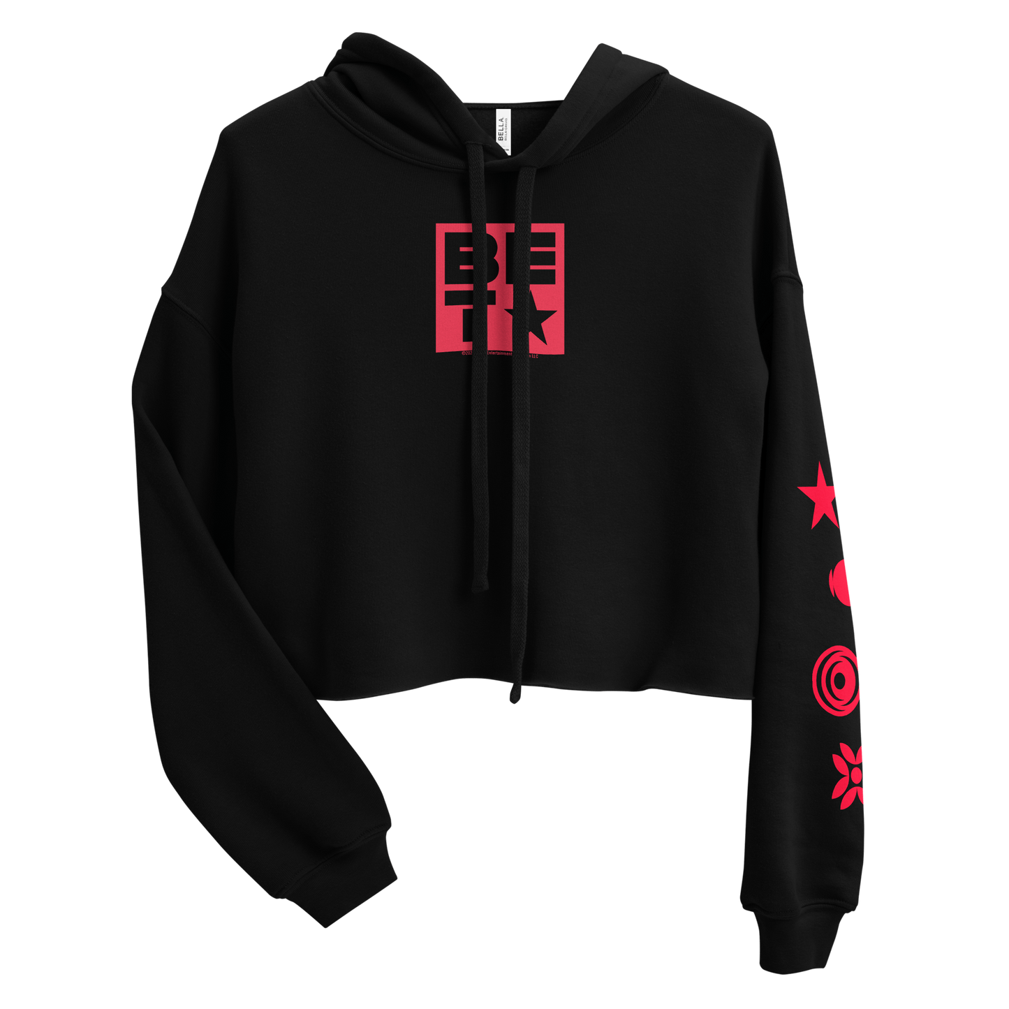 BET Icons Women's Fleece Crop Hooded Sweatshirt - Paramount Shop