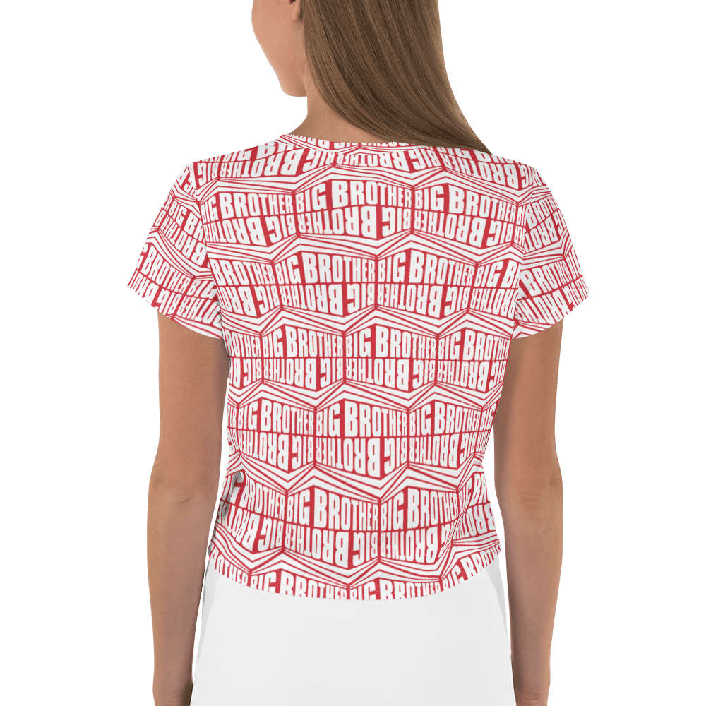 Big Brother All Stars All Over Logo Pattern Women's All - Over Print Crop T - Shirt - Paramount Shop