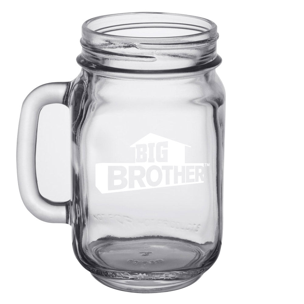 Big Brother Property of Personalized Glass Mason Jar - Paramount Shop
