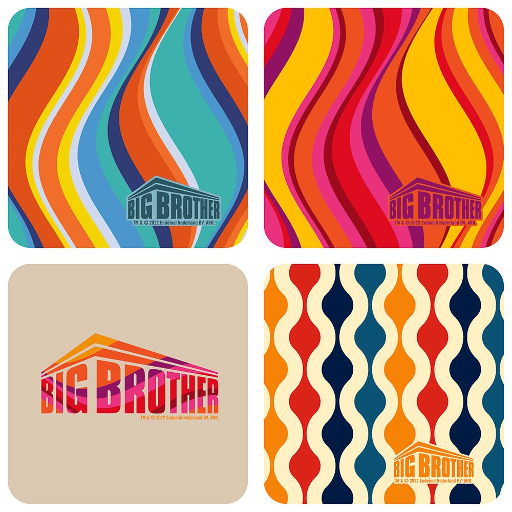 Big Brother Season 24 Coasters with Mahogany Holder - Set of 4 - Paramount Shop