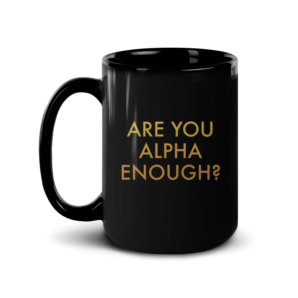 Billions Are You Alpha Enough? Black Mug - Paramount Shop