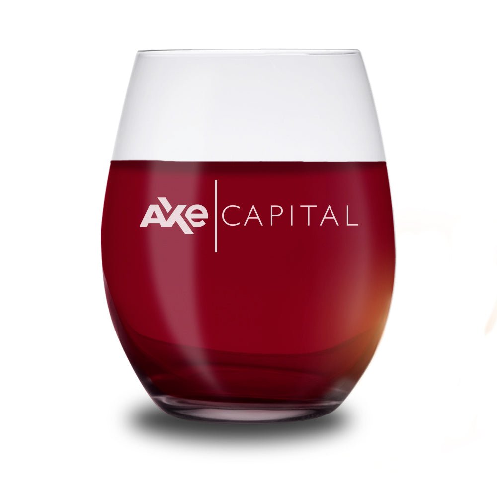 Billions Axe Capital Horizontal Logo Stemless Wine Glass - Paramount Shop