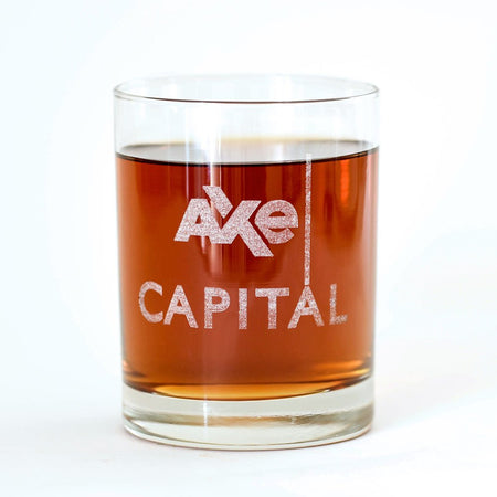 Billions Axe Capital Stacked Logo Rocks Glass - Paramount Shop