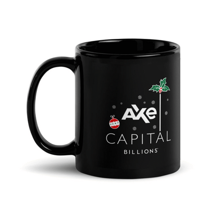 Billions Festive Axe Capital Stacked Logo 11 oz Black Mug - Paramount Shop