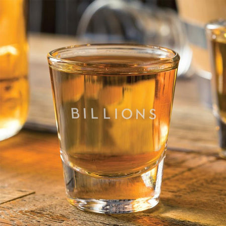 Billions Logo Laser Engraved Shot Glass - Paramount Shop