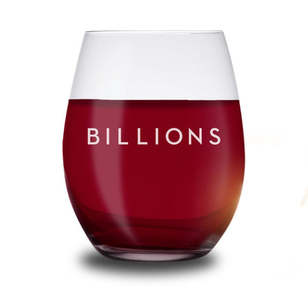 Billions Logo Stemless Wine Glass - Paramount Shop
