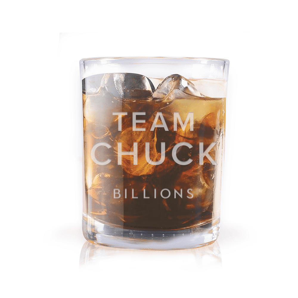 Billions Team Chuck Laser Engraved Rocks Glass - Paramount Shop