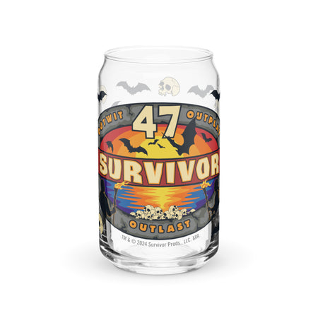 SURVIVOR Saison 47 Logo Dosenförmiges Glas