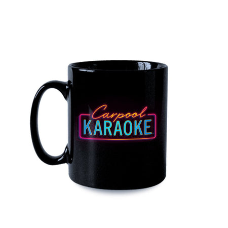 Carpool Karaoke Neon Logo 11 oz Black Mug - Paramount Shop