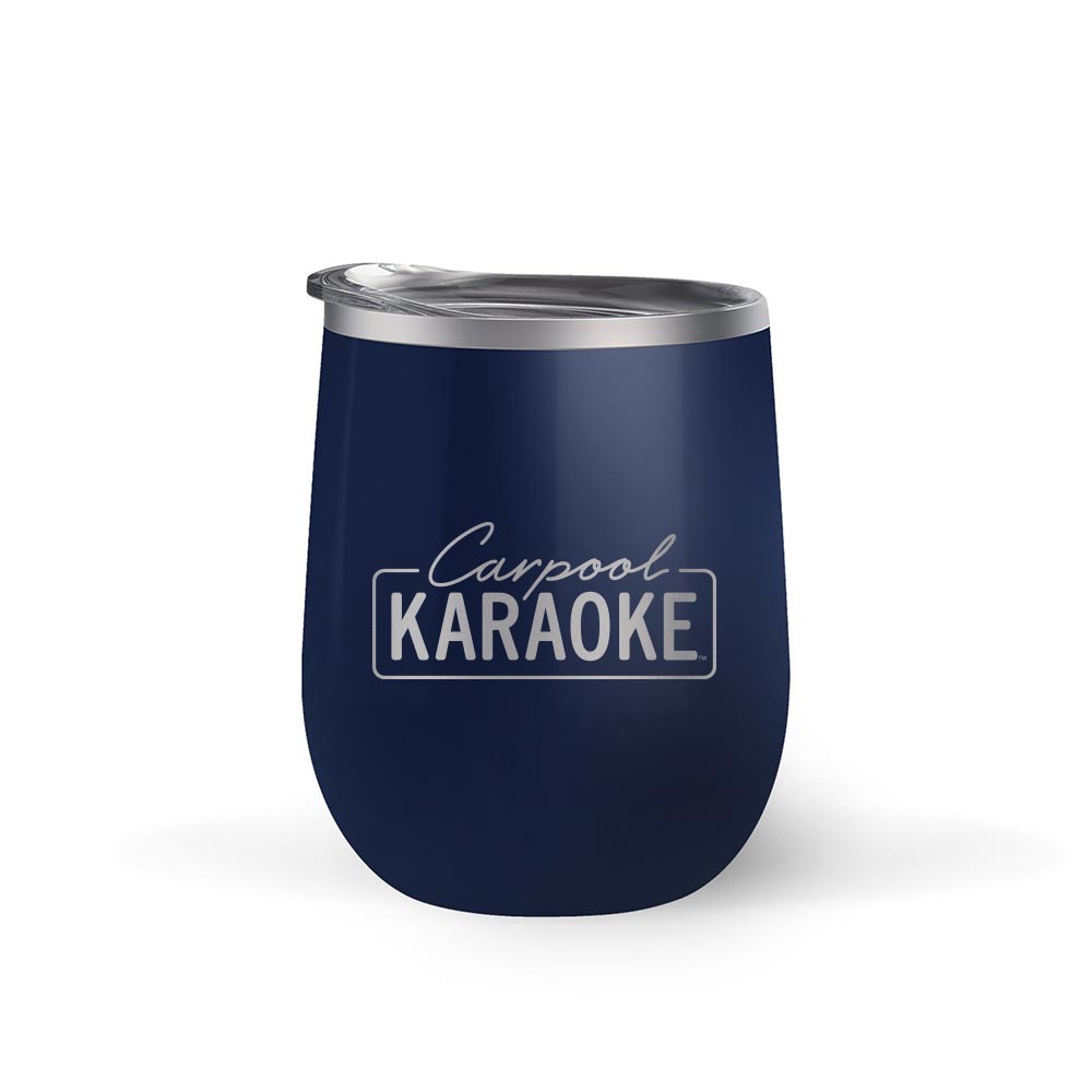 Carpool Karaoke Neon Logo 12 oz Stainless Steel Wine Tumbler - Paramount Shop