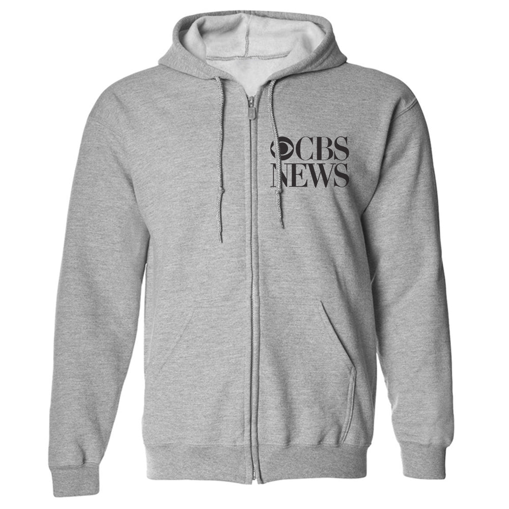 CBS News Vintage Logo Fleece Zip - Up Hooded Sweatshirt - Paramount Shop