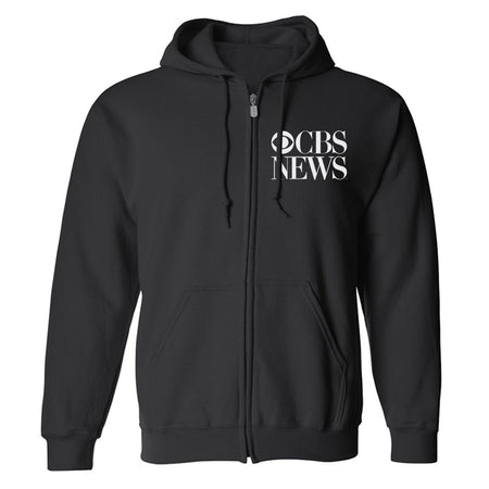 CBS News Vintage Logo Fleece Zip - Up Hooded Sweatshirt - Paramount Shop