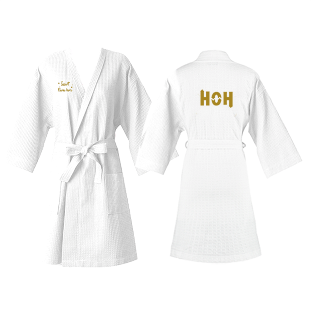 Celebrity Big Brother HOH Personalized Embroidered Waffle Robe - Paramount Shop