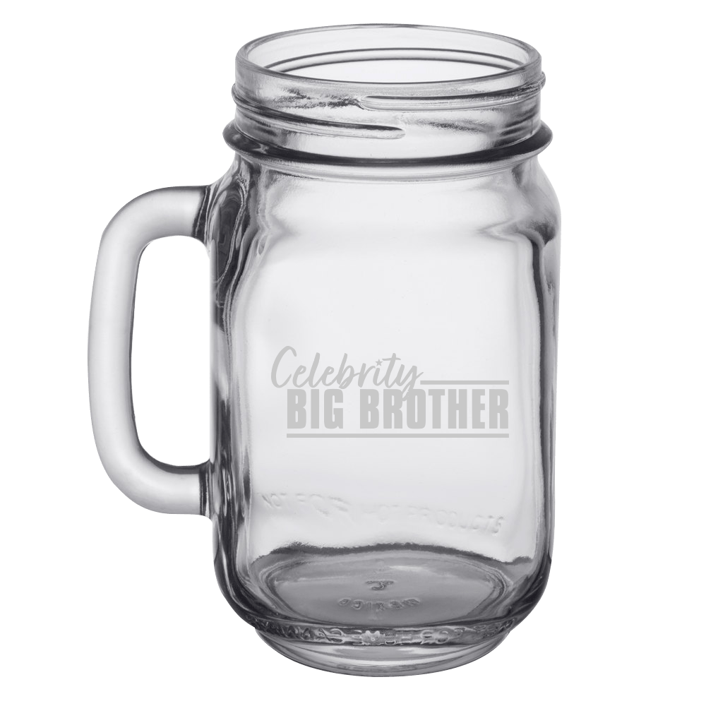 Celebrity Big Brother Logo Laser Engraved Mason Jar - Paramount Shop
