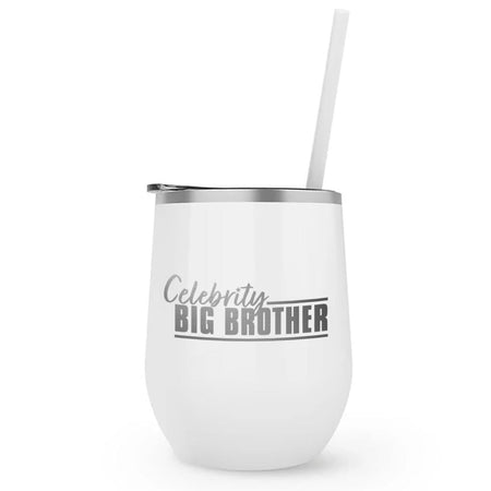 Celebrity Big Brother Logo Laser Engraved Wine Tumbler with Straw - Paramount Shop
