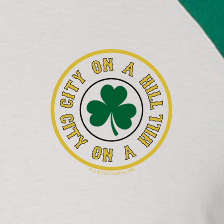 City on a Hill Shamrock 3/4 Sleeve Baseball T - Shirt - Paramount Shop