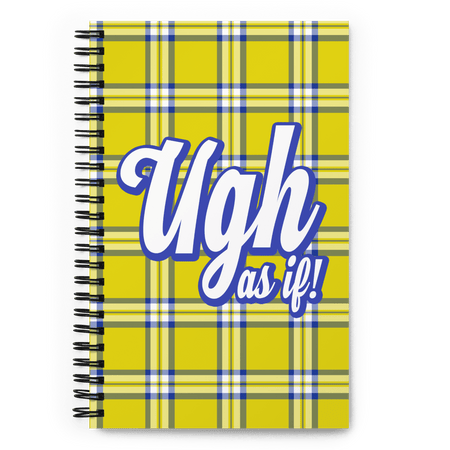 Clueless Yellow Plaid Spiral Notebook - Paramount Shop