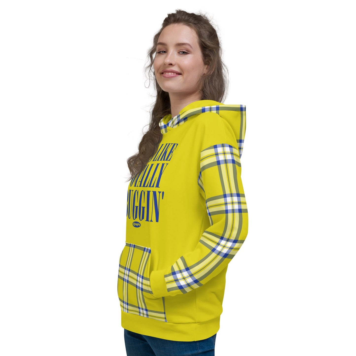 Clueless Yellow Plaid Unisex Hooded Sweatshirt - Paramount Shop