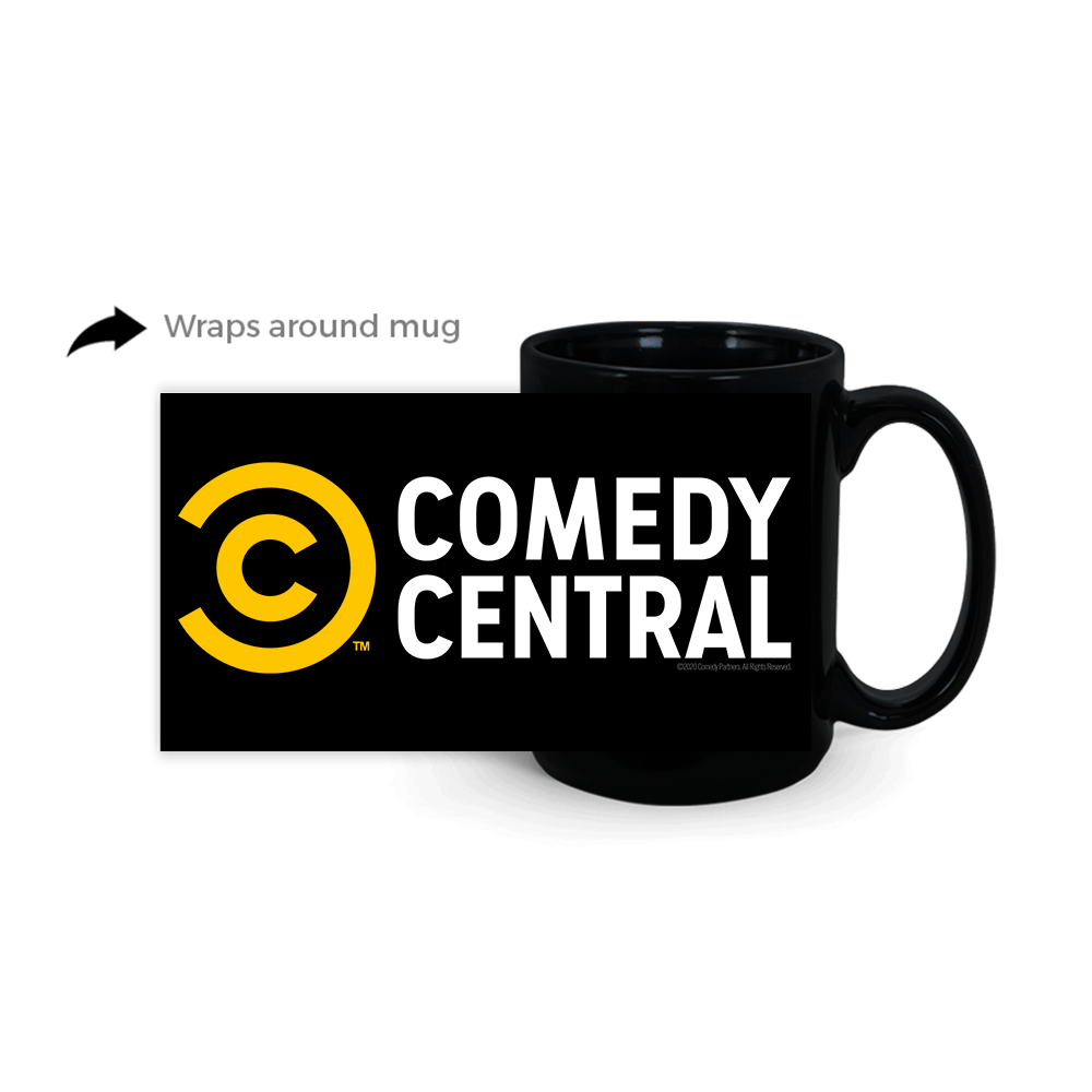 Comedy Central Logo Full Wrap Black Mug