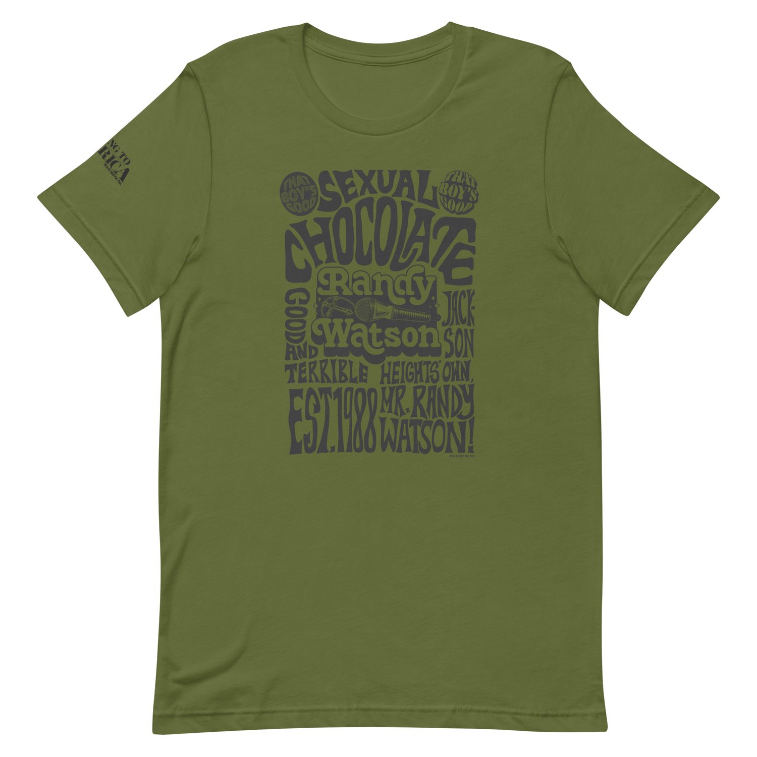 Coming To America Randy Watson Adult Short Sleeve T - Shirt - Paramount Shop