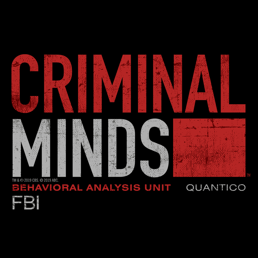 Criminal Minds Distressed BAU Quantico Adult Long Sleeve T - Shirt - Paramount Shop