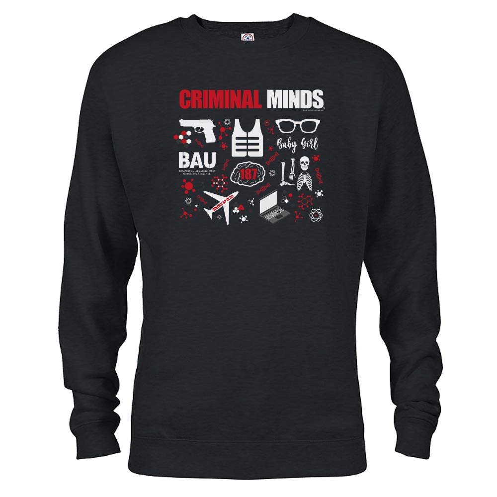 Criminal Minds Icon Mashup Fleece Crewneck Sweatshirt - Paramount Shop