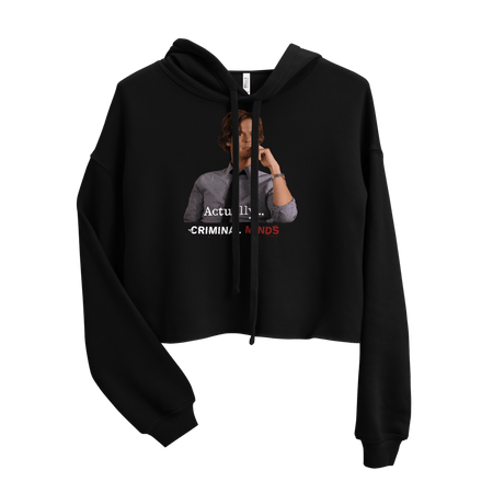 Criminal Minds Spencer Reid Actually... Women's Fleece Crop Hooded Sweatshirt - Paramount Shop