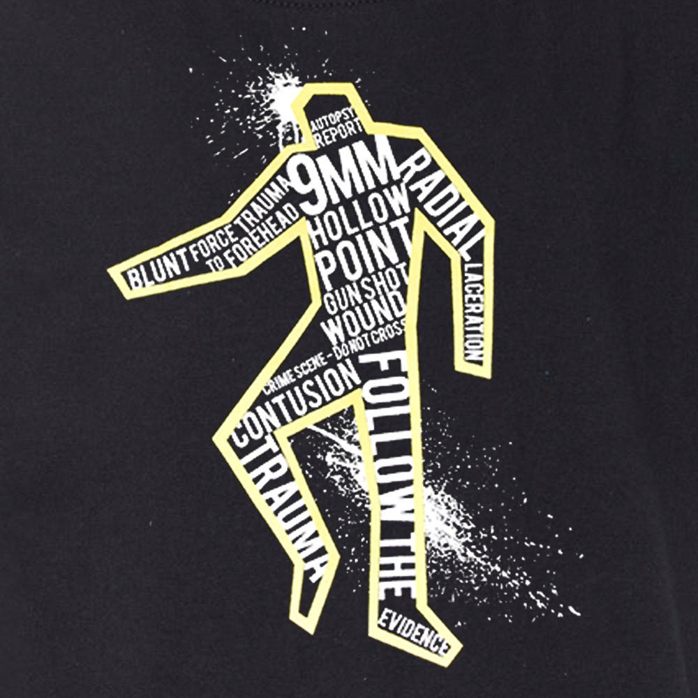 CSI: Crime Scene Investigation Glow in the Dark Body Outline Youth Short Sleeve T - Shirt - Paramount Shop