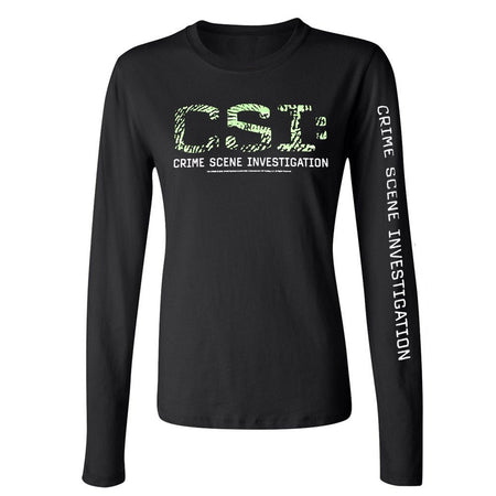 CSI: Crime Scene Investigation Thumbprint Logo Women's Long Sleeve T - Shirt - Paramount Shop