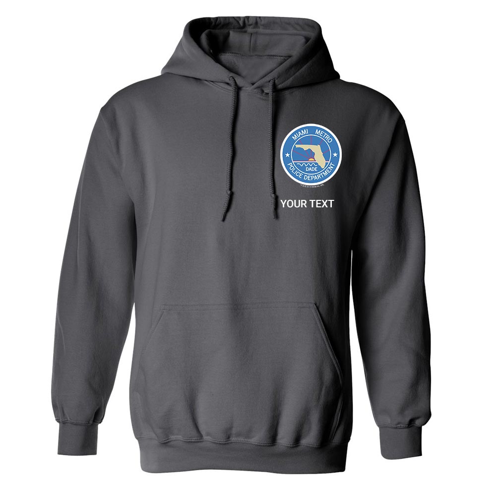 Dexter Miami Metro Police Badge Personalized Fleece Hooded Sweatshirt - Paramount Shop