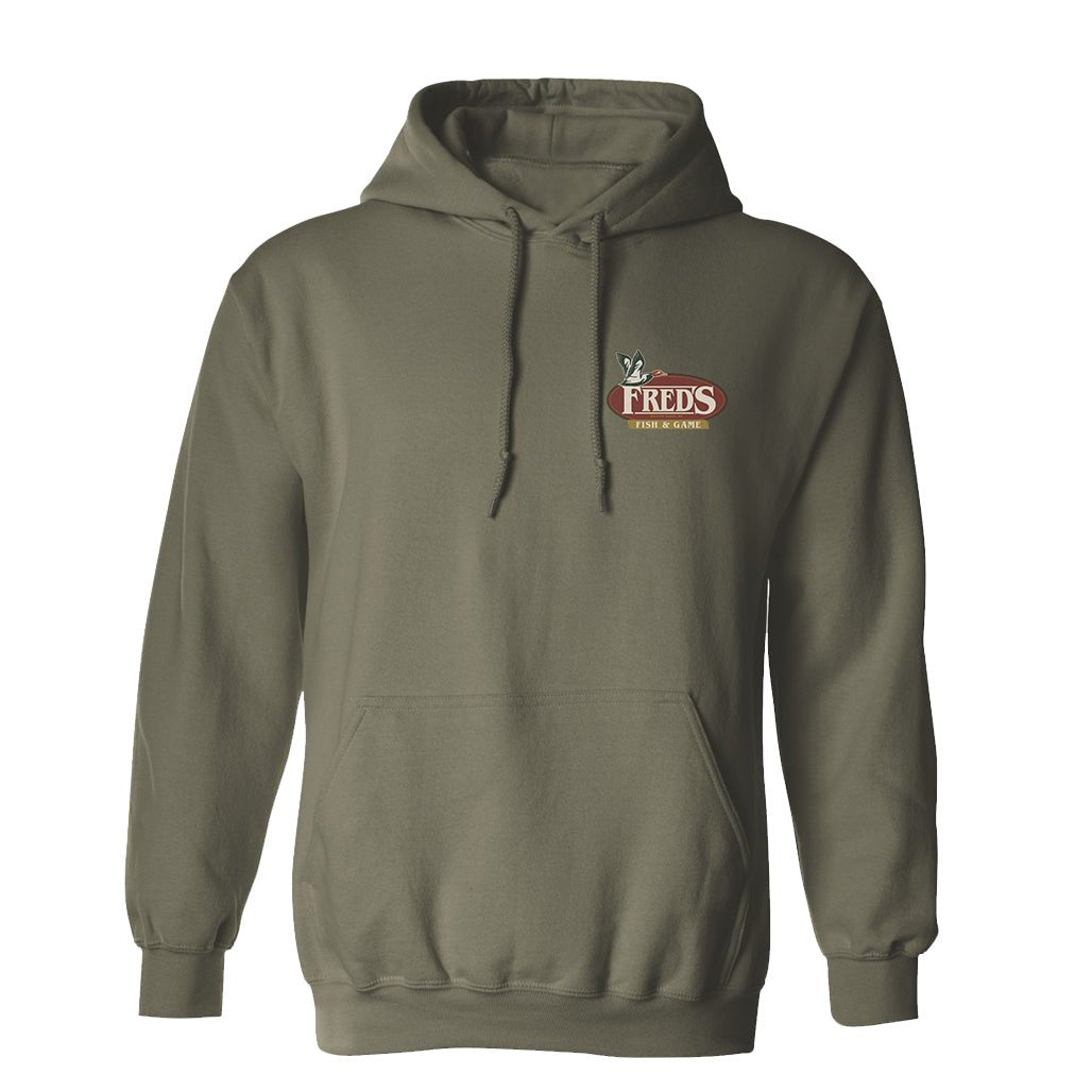 Dexter: New Blood Fred's Fish & Game Fleece Hooded Sweatshirt - Paramount Shop