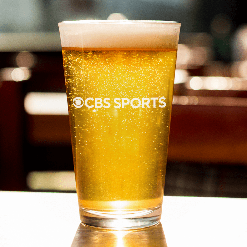 CBS Sports Logo Laser Engraved Pint Glass