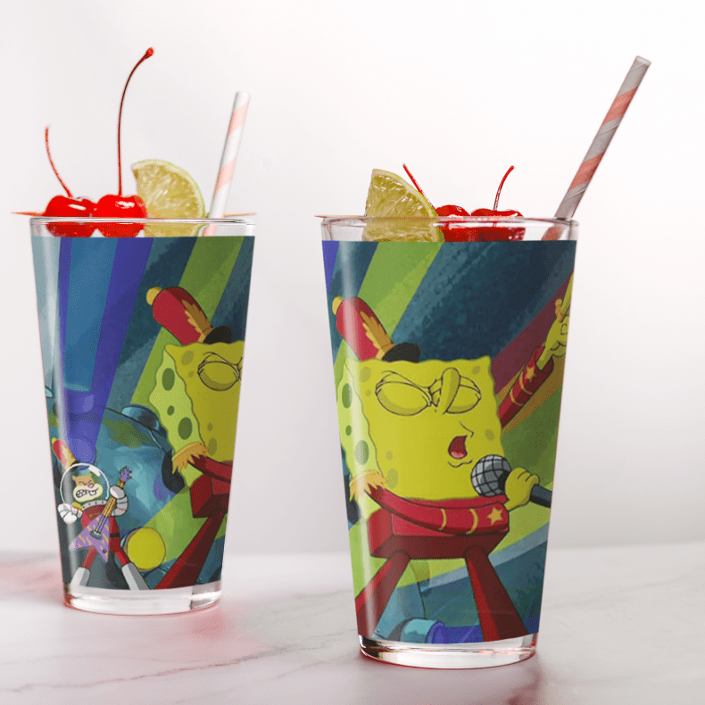 SpongeBob SquarePants Band Geeks 17 oz Drinking Glass