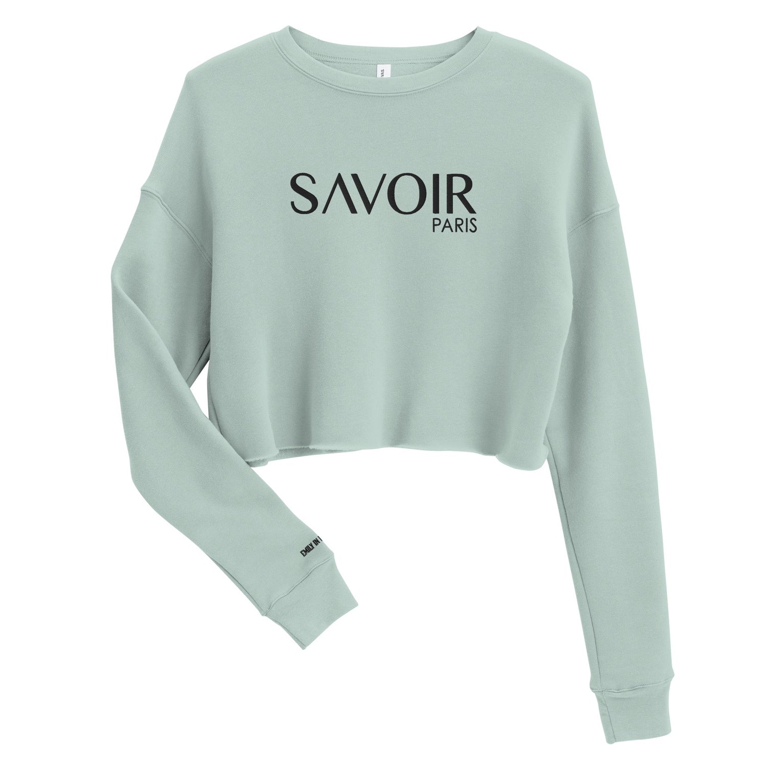 Emily in Paris Savoir Embroidered Crop Sweatshirt - Paramount Shop