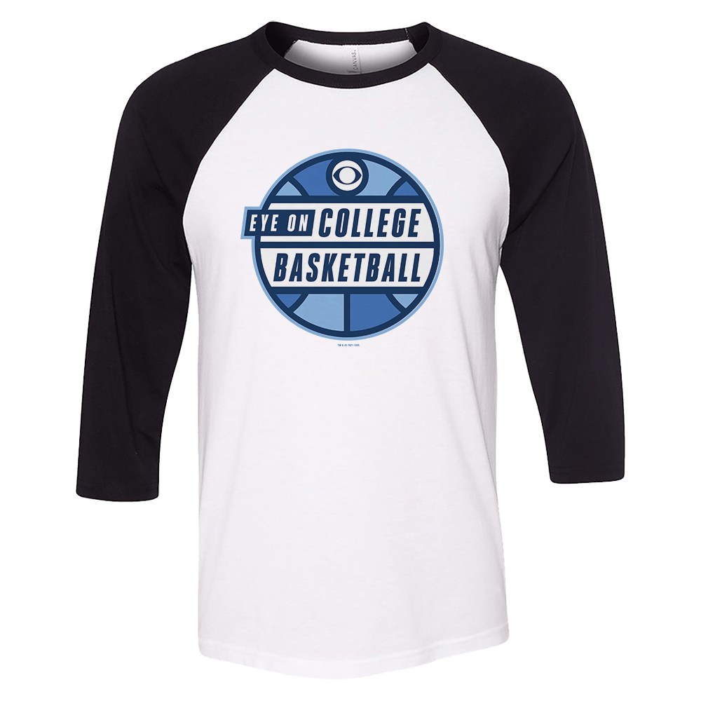 Eye on College Basketball Logo 3/4 Sleeve Baseball T - Shirt - Paramount Shop