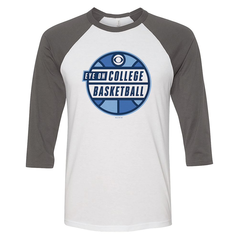 Eye on College Basketball Logo 3/4 Sleeve Baseball T - Shirt - Paramount Shop