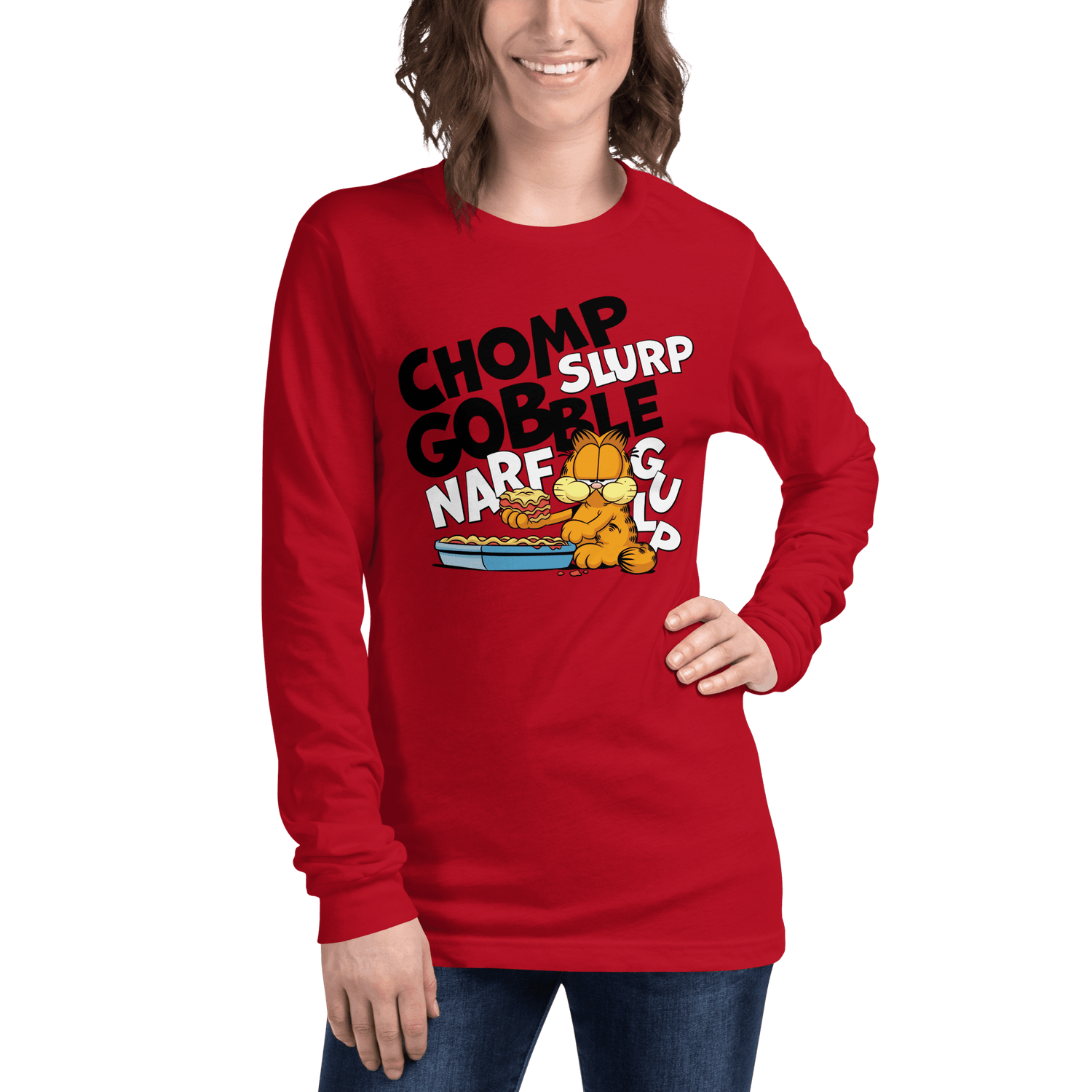 Garfield CHOMP Adult Long Sleeve T - Shirt - Paramount Shop