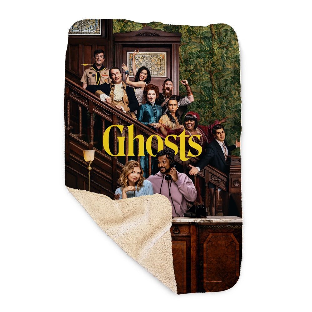 Ghosts Stairs Sherpa Blanket - Paramount Shop