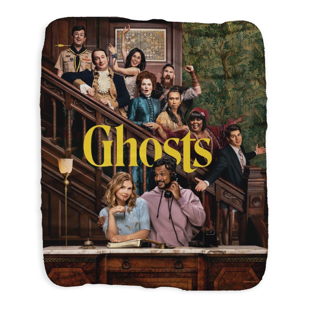 Ghosts Stairs Sherpa Blanket - Paramount Shop
