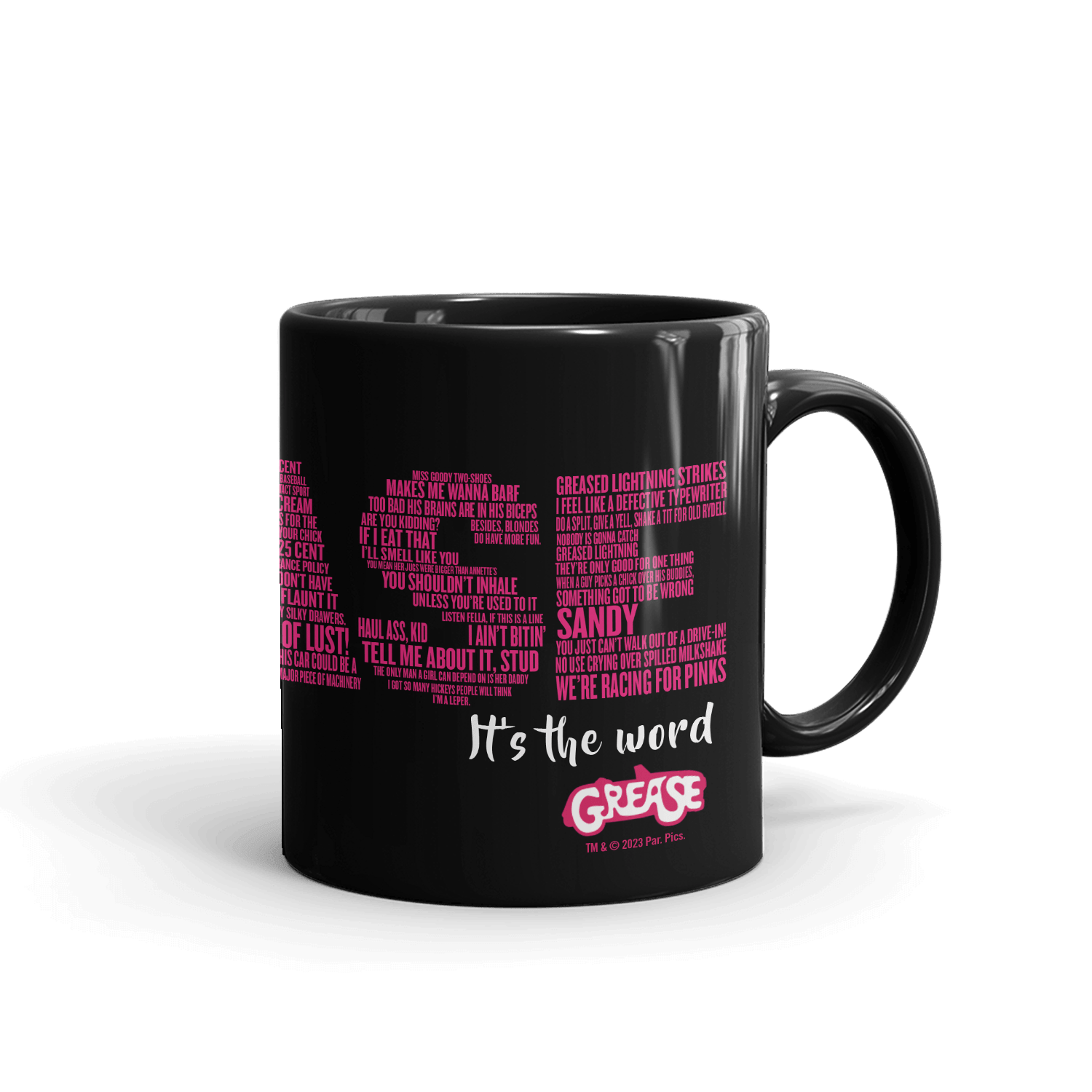 Grease Is The Word Black Mug - Paramount Shop