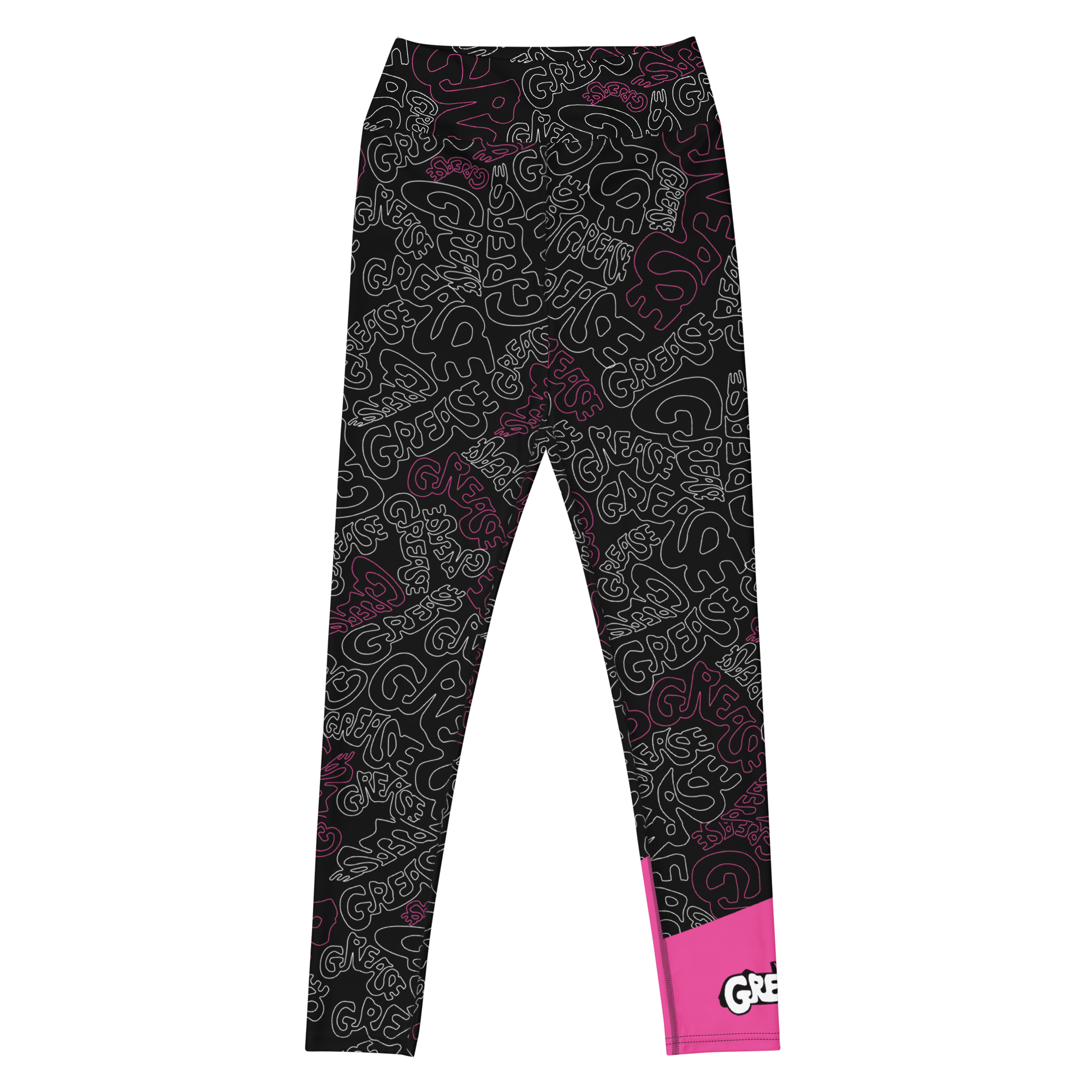 Grease Pattern High-Waisted Leggings